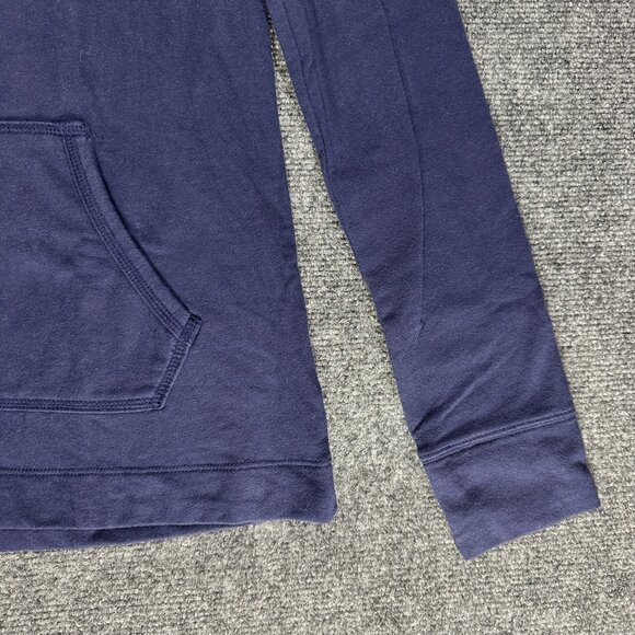 Lilly PUlitzer Top Womens XS Blue Knit Henley Buttons Logo Kangaroo Pocket Shirt - Picture 3 of 8